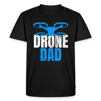Drone Dad Drone Pilote Opérateur de Drone - T-shirt Premium bio Homme - noir - Devant - Nico (187cm)