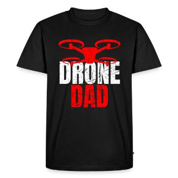 Drone Dad Drone Pilote Opérateur de Drone - T-shirt Premium bio Homme - noir - Devant - Nico (187cm)
