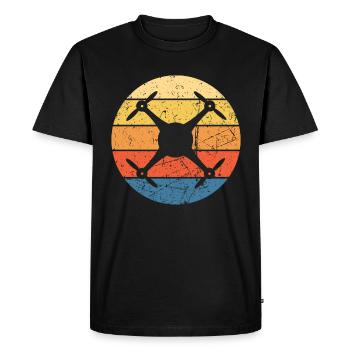 Drone Drone Pilot Drone Operator Quadcopter - Men's Premium Organic T-Shirt - black - Front - Nico (187cm)
