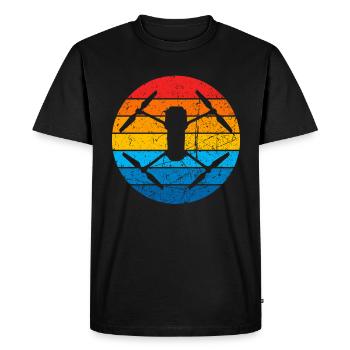 Drone Drone Pilote Drone Opérateur Quadcopter - T-shirt Premium bio Homme - noir - Devant - Nico (187cm)
