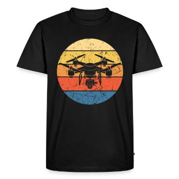 Drone Drone Pilot Drone Operator Quadcopter - Men's Premium Organic T-Shirt - black - Front - Nico (187cm)