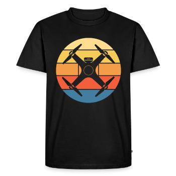 Drone Drone Pilot Drone Operator Quadcopter - Men's Premium Organic T-Shirt - black - Front - Nico (187cm)