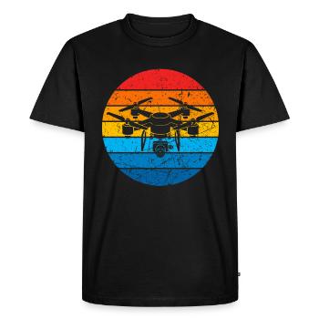 Drone Drone Pilot Drone Operator Quadcopter - Men's Premium Organic T-Shirt - black - Front - Nico (187cm)