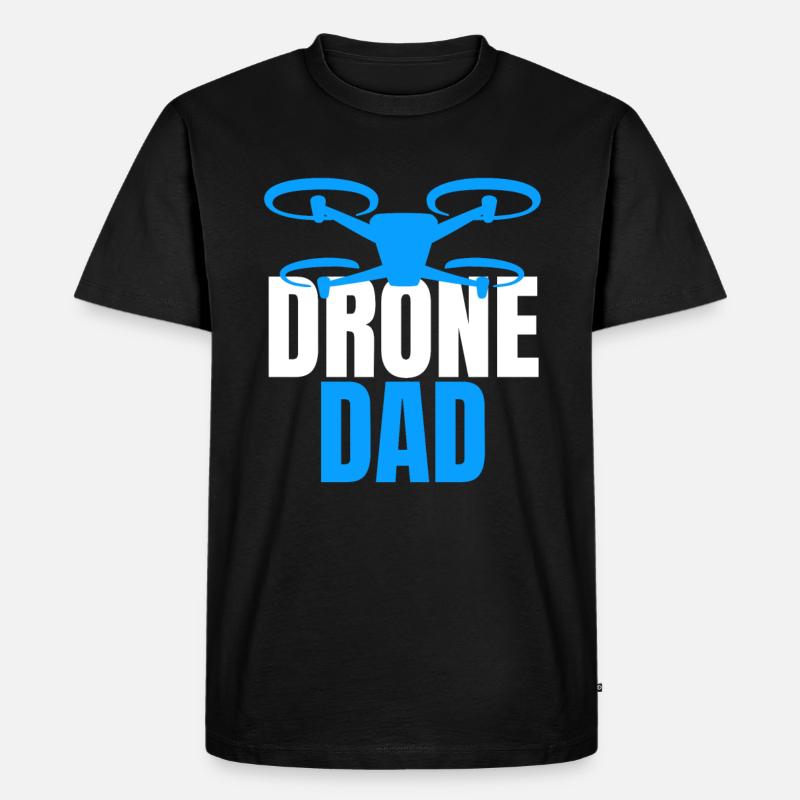 Drone Dad Drohnenpilot Drohnenoperator - Männer Premium Bio T-Shirt - Schwarz