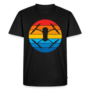 Drone Drone Pilote Drone Opérateur Quadcopter - T-shirt Premium bio Homme - noir - Devant - Nico (187cm)