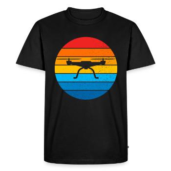 Drone Drone Pilote Drone Opérateur Quadcopter - T-shirt Premium bio Homme - noir - Devant - Nico (187cm)