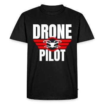 Drone Drone Pilote Drone Opérateur Quadcopter - T-shirt Premium bio Homme - noir - Devant - Nico (187cm)