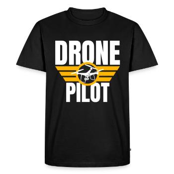 Drone Drone Pilote Drone Opérateur Quadcopter - T-shirt Premium bio Homme - noir - Devant - Nico (187cm)