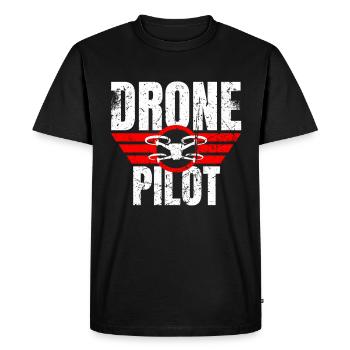 Drone Drone Pilote Drone Opérateur Quadcopter - T-shirt Premium bio Homme - noir - Devant - Nico (187cm)