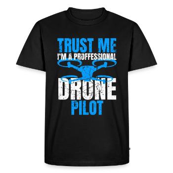 Drone Drone Pilote Drone Opérateur Quadcopter - T-shirt Premium bio Homme - noir - Devant - Nico (187cm)