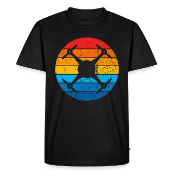 Drone Drone Pilote Drone Opérateur Quadcopter - T-shirt Premium bio Homme - noir - Devant - Nico (187cm)