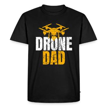 Drone Dad Drone Pilote Opérateur de Drone - T-shirt Premium bio Homme - noir - Devant - Nico (187cm)