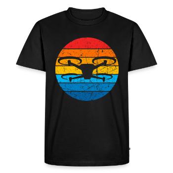 Drone Drone Pilote Drone Opérateur Quadcopter - T-shirt Premium bio Homme - noir - Devant - Nico (187cm)