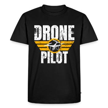 Drone Drone Pilote Drone Opérateur Quadcopter - T-shirt Premium bio Homme - noir - Devant - Nico (187cm)