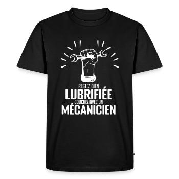 Mécanique Machines Réparation Véhicule Restez bien - T-shirt Premium bio Homme - noir - Devant - Nico (187cm)