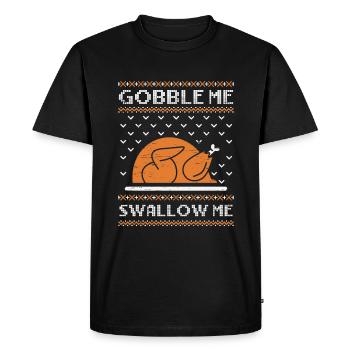 Gobble Me Swallow Me Apple Pie Gobble Célébration - T-shirt Premium bio Homme - noir - Devant - Nico (187cm)