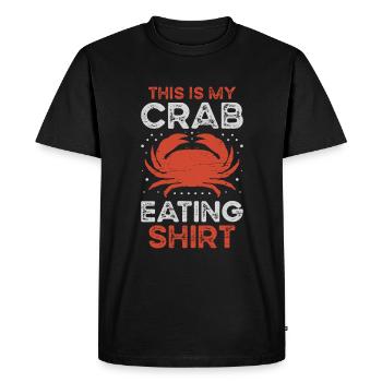 C’est mon costume de mangeur de crabe - T-shirt Premium bio Homme - noir - Devant - Nico (187cm)