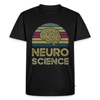 Neuro Science Cerveau Neurologie Docteur Neurosciences - T-shirt Premium bio Homme - noir - Devant - Nico (187cm)