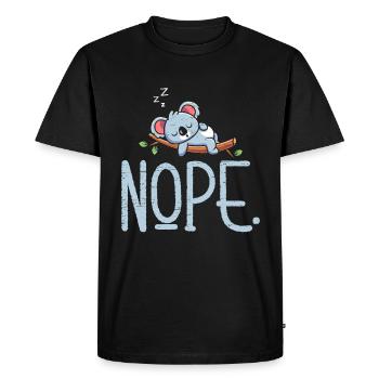 Nope Koala Bear pour un zoo Amoureux des animaux - T-shirt Premium bio Homme - noir - Devant - Nico (187cm)