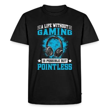 Gamer Saying - Boys Video Games & Gaming - Men's Premium Organic T-Shirt - black - Front - Nico (187cm)
