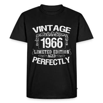 1966 Limited Edition | Vintage 1966 aged perfectly - Men's Premium Organic T-Shirt - black - Front - Nico (187cm)