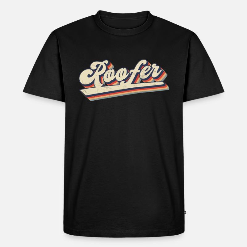 Dachdecker-Spruch - Dachdecker & Dachdecker - Männer Premium Bio T-Shirt - Schwarz
