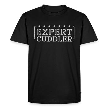 Câlin expert pour un câlin câlin - T-shirt Premium bio Homme - noir - Devant - Nico (187cm)