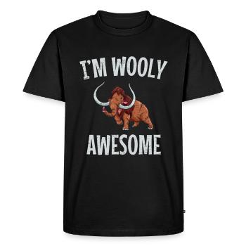 I'm Wooly Awesome Long Tusks Woolly Animals - Men's Premium Organic T-Shirt - black - Front - Nico (187cm)