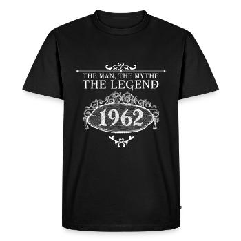 1962| Vintage Legend since 1962 birthday - Men's Premium Organic T-Shirt - black - Front - Nico (187cm)