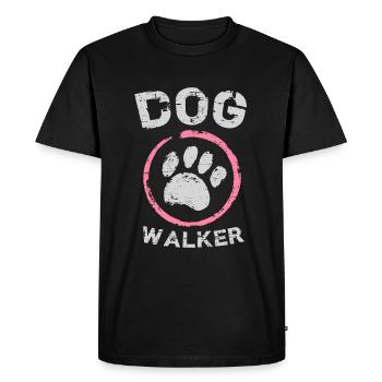 Promeneur de chiens Amateurs de chiens Chiots Propriétaire de race de chien - T-shirt Premium bio Homme - noir - Devant - Nico (187cm)