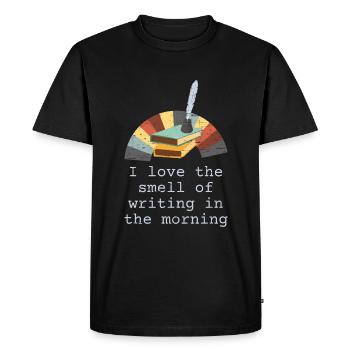 Romans Écrivain Auteur de livres - T-shirt Premium bio Homme - noir - Devant - Nico (187cm)
