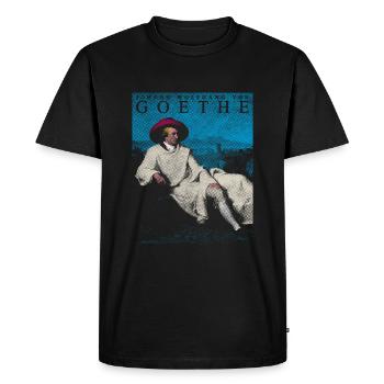 JOHANN WOLFANG VON GOETHE LITTÉRATURE POP-ART - T-shirt Premium bio Homme - noir - Devant - Nico (187cm)