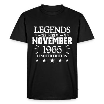 November 1965 | birthday 1965 legends are born - T-shirt Premium bio Homme - noir - Devant - Nico (187cm)