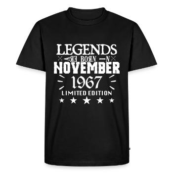 November 1967 | birthday 1967 legends are born - T-shirt Premium bio Homme - noir - Devant - Nico (187cm)