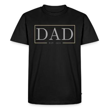 Dad 2022 Expectant Dad Father's Day Daddy - Men's Premium Organic T-Shirt - black - Front - Nico (187cm)