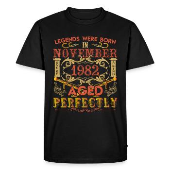 November 1982 - birthday 1982 legends were born. - Men's Premium Organic T-Shirt - black - Front - Nico (187cm)