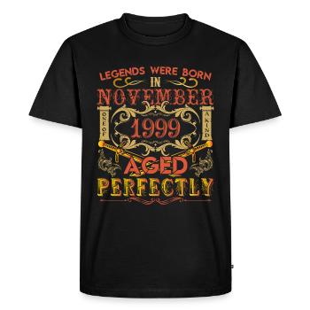 November 1999 - birthday 1999 legends were born. - Men's Premium Organic T-Shirt - black - Front - Nico (187cm)