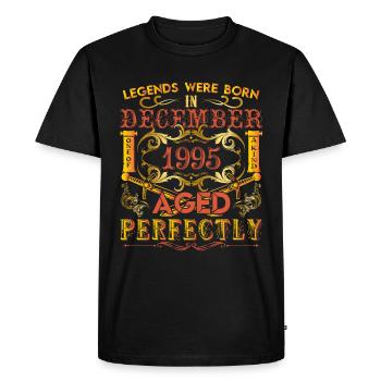 December 1995 - birthday 1995 legends were born. - T-shirt Premium bio Homme - noir - Devant - Nico (187cm)