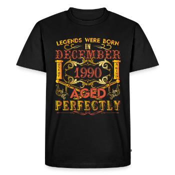 December 1990 - birthday 1990 legends were born. - Men's Premium Organic T-Shirt - black - Front - Nico (187cm)