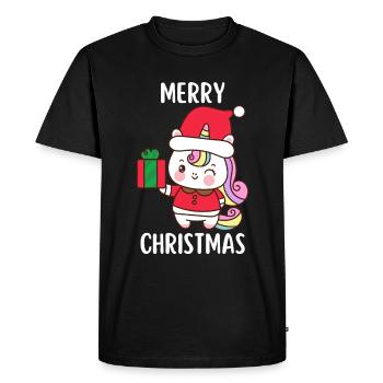 Joyeux Noël Drôle de Chemise de Noël - T-shirt Premium bio Homme - noir - Devant - Nico (187cm)