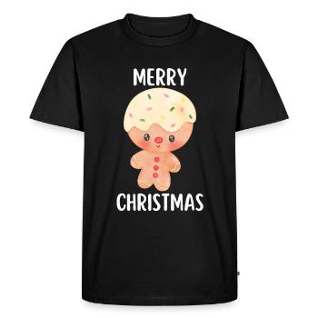 Joyeux Noël Drôle de Chemise de Noël - T-shirt Premium bio Homme - noir - Devant - Nico (187cm)