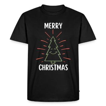 Joyeux Noël Drôle de Chemise de Noël - T-shirt Premium bio Homme - noir - Devant - Nico (187cm)