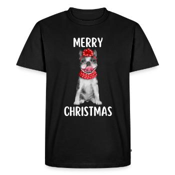 Joyeux Noël Drôle de Chemise de Noël - T-shirt Premium bio Homme - noir - Devant - Nico (187cm)