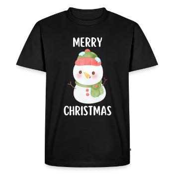 Joyeux Noël Drôle de Chemise de Noël - T-shirt Premium bio Homme - noir - Devant - Nico (187cm)