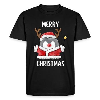 Joyeux Noël Drôle de Chemise de Noël - T-shirt Premium bio Homme - noir - Devant - Nico (187cm)