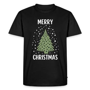 Joyeux Noël Drôle de Chemise de Noël - T-shirt Premium bio Homme - noir - Devant - Nico (187cm)