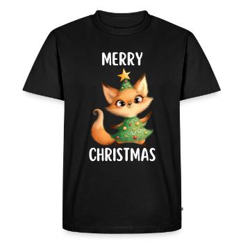Joyeux Noël Drôle de Chemise de Noël - T-shirt Premium bio Homme - noir - Devant - Nico (187cm)