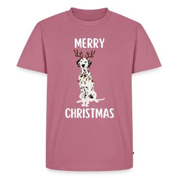 Joyeux Noël Drôle de Chemise de Noël - T-shirt Premium bio Homme - mauve - Devant - Nico (187cm)