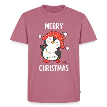 Joyeux Noël Drôle de Chemise de Noël - T-shirt Premium bio Homme - mauve - Devant - Nico (187cm)