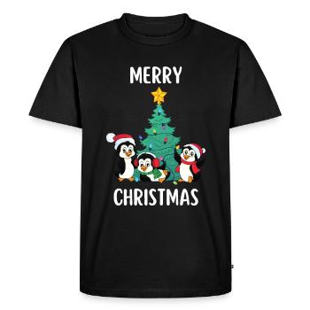 Joyeux Noël Drôle de Chemise de Noël - T-shirt Premium bio Homme - noir - Devant - Nico (187cm)
